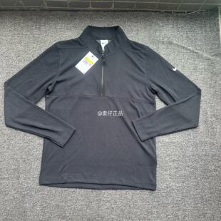 T恤 男子春秋速干高尔夫跑步刺绣训练半拉链长袖 DJ5475 Nike 耐克