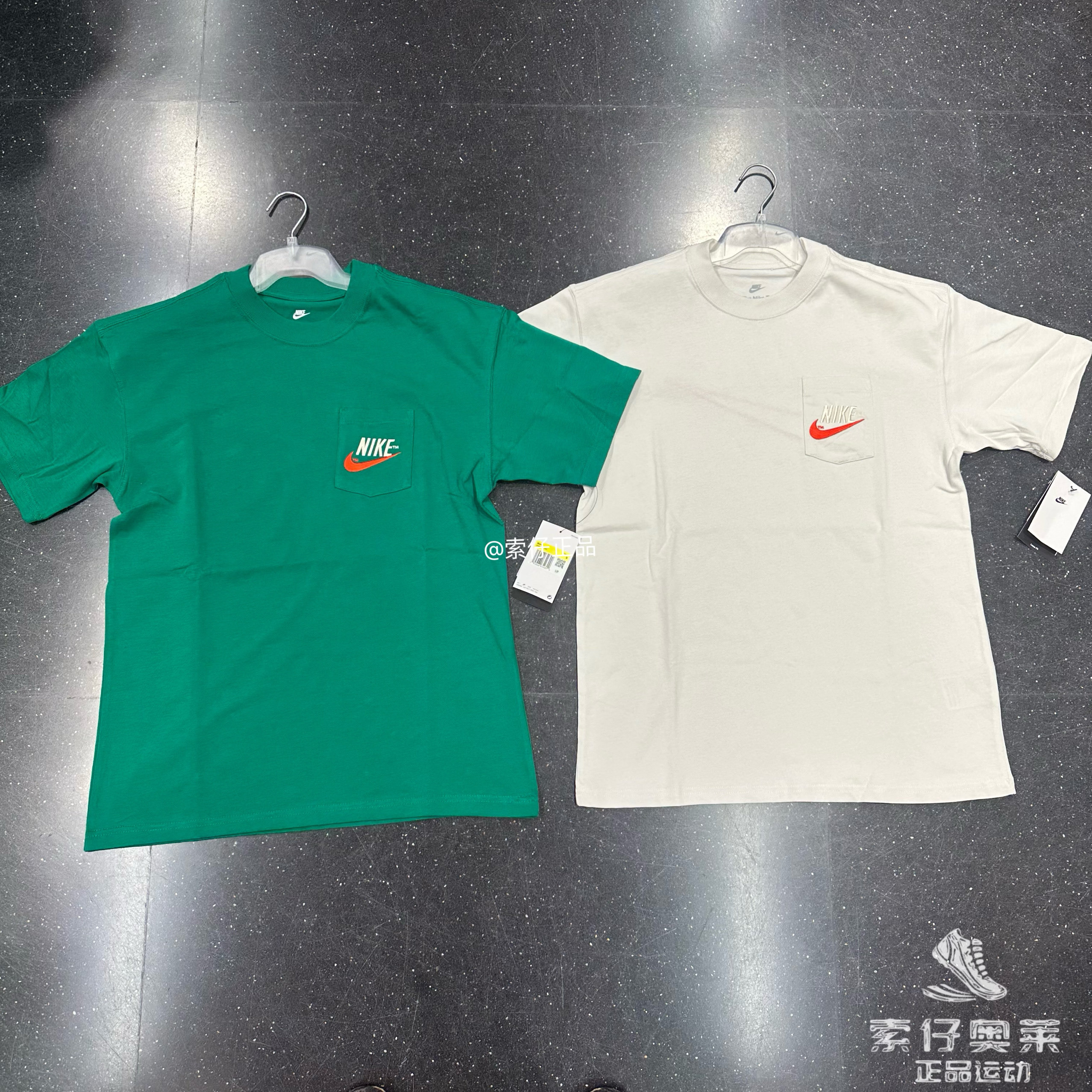 正品耐克/Nike男女夏季背后大LOGO刺绣圆领透气休闲短袖T恤DM6426