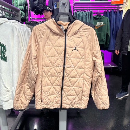 正品Nike/耐克 Jordan冬季新款男士连帽保暖棉服外套FD2638-244