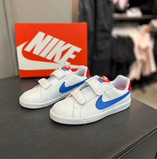 833536 Nike 防滑运动板鞋 中小儿童魔术贴春秋小白鞋 833537 耐克