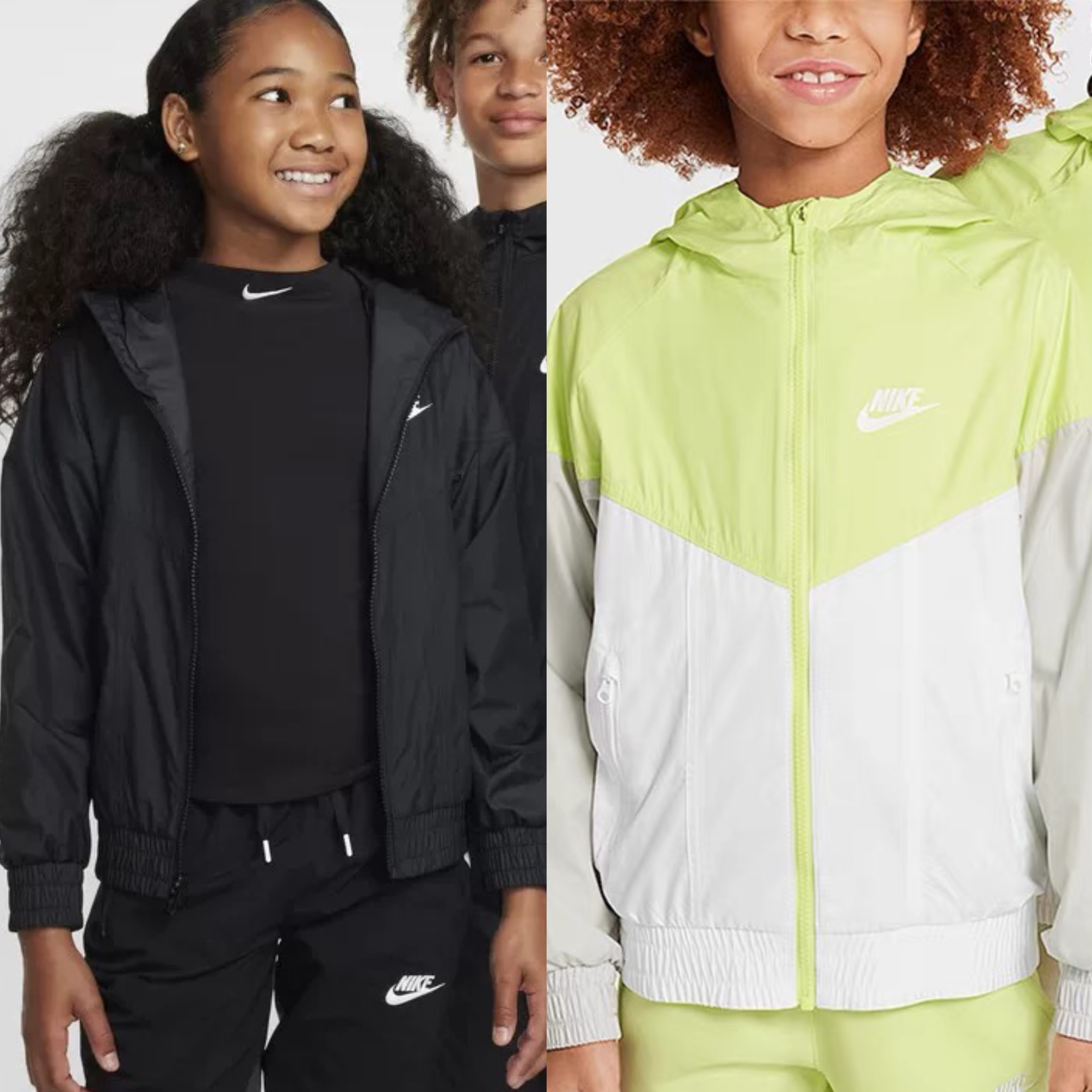 NIKE耐克 男女大童梭织拼接连帽运动休闲宽松透气夹克外套FZ5516