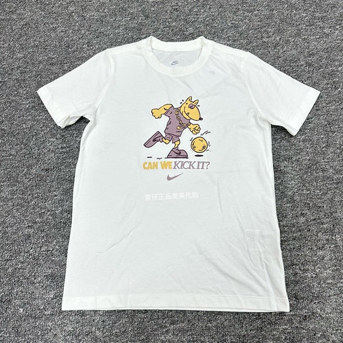 Nike/耐克 男女中大儿童新款休闲运动印花舒适圆领短袖T恤 FZ5156