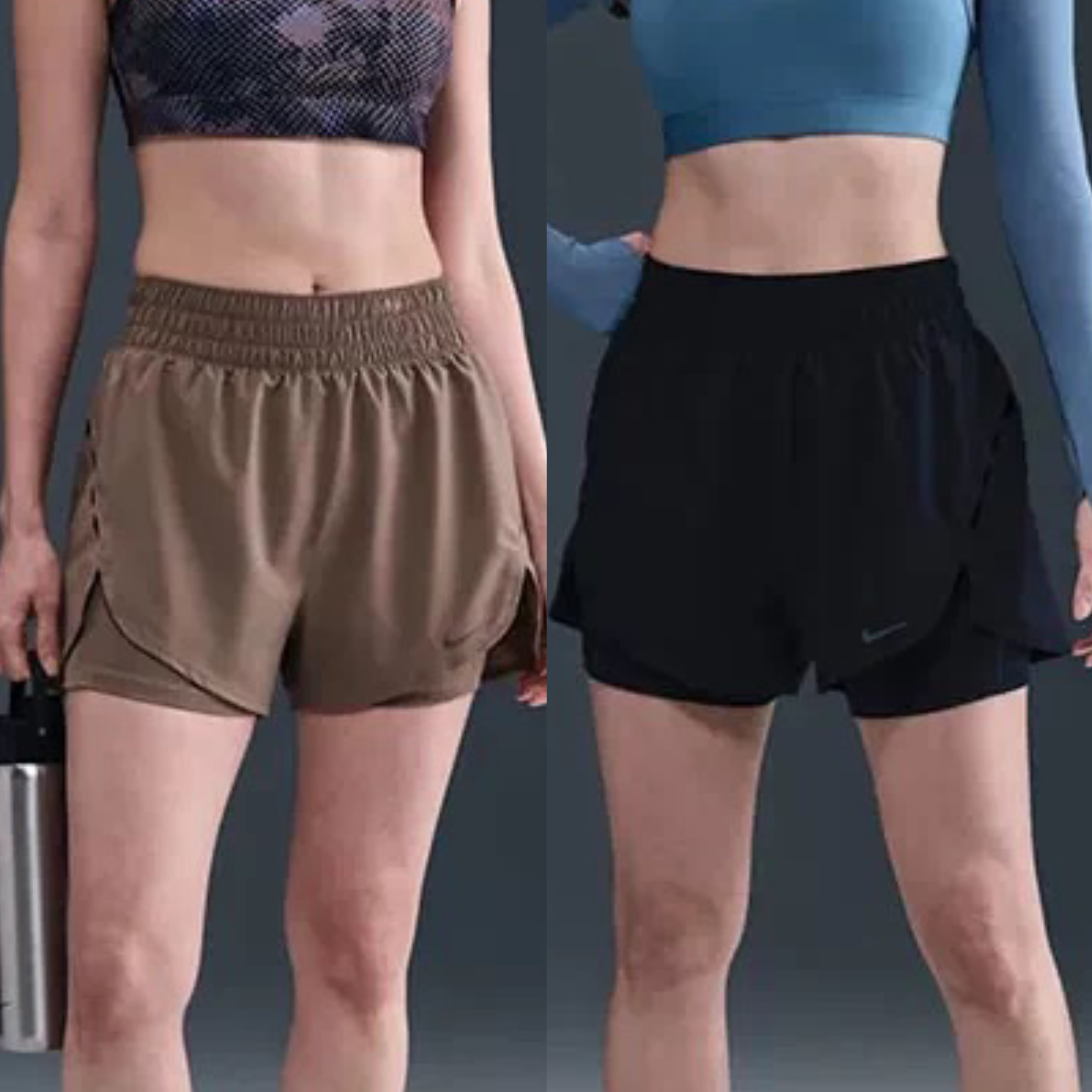 Nike/耐克 正品女子速干带内衬二合一透气跑步健身运动短裤HV0577