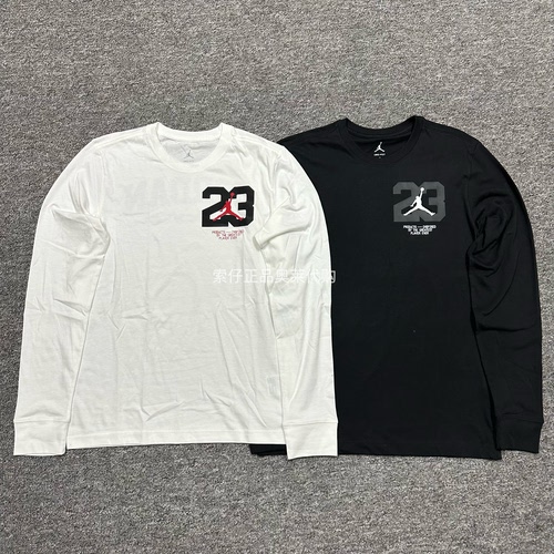 耐克Nike Jordan男子纯棉运动休闲圆领针织长袖T恤 FZ1981