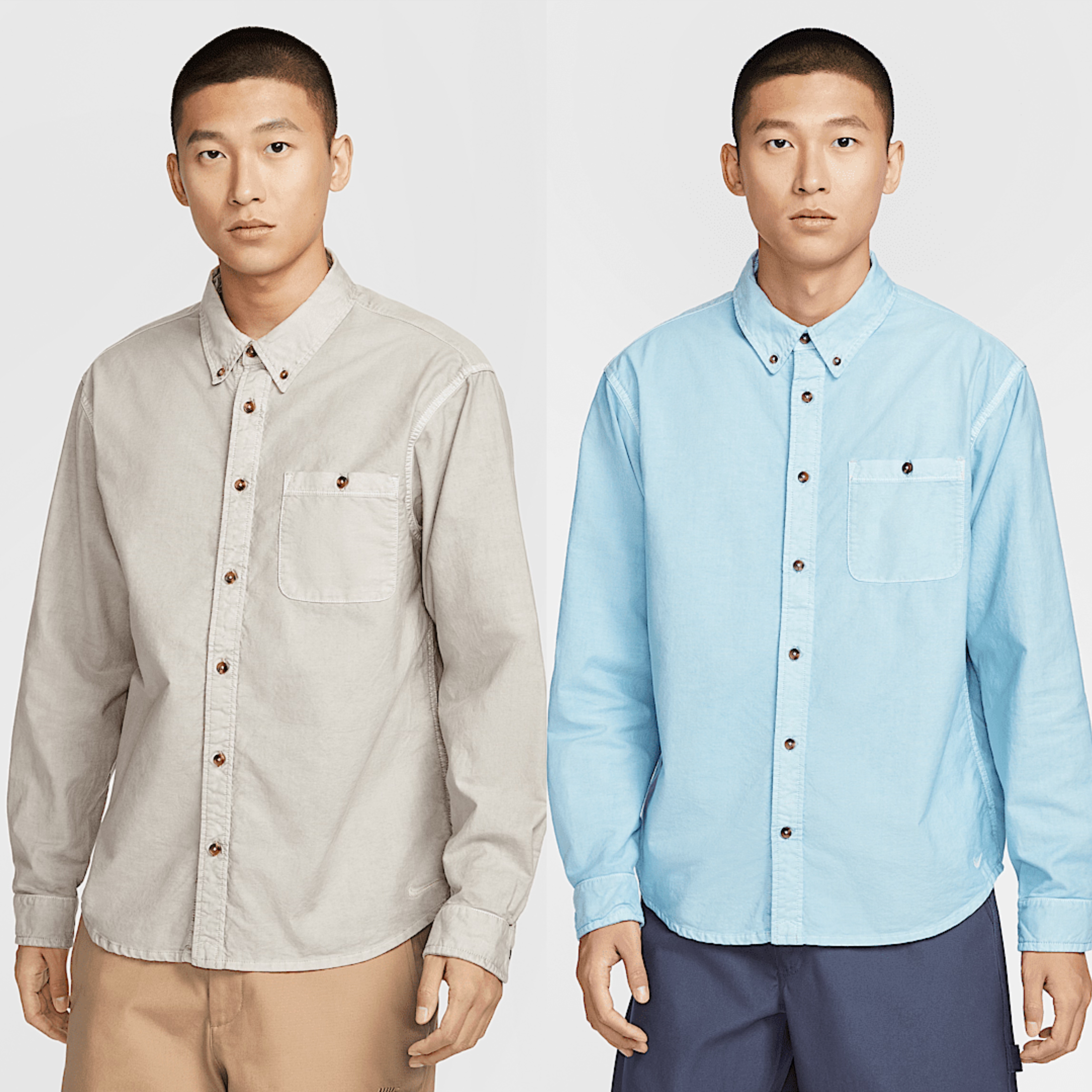 Nike/耐克正品 春秋款男子翻领透气宽松纯棉衬衣衬衫 T恤 HJ7271