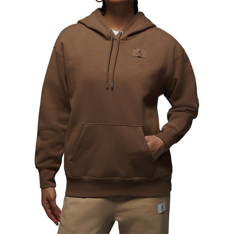正品耐克/Nike JORDAN秋冬女子复古加绒连帽保暖卫衣FV7051-223