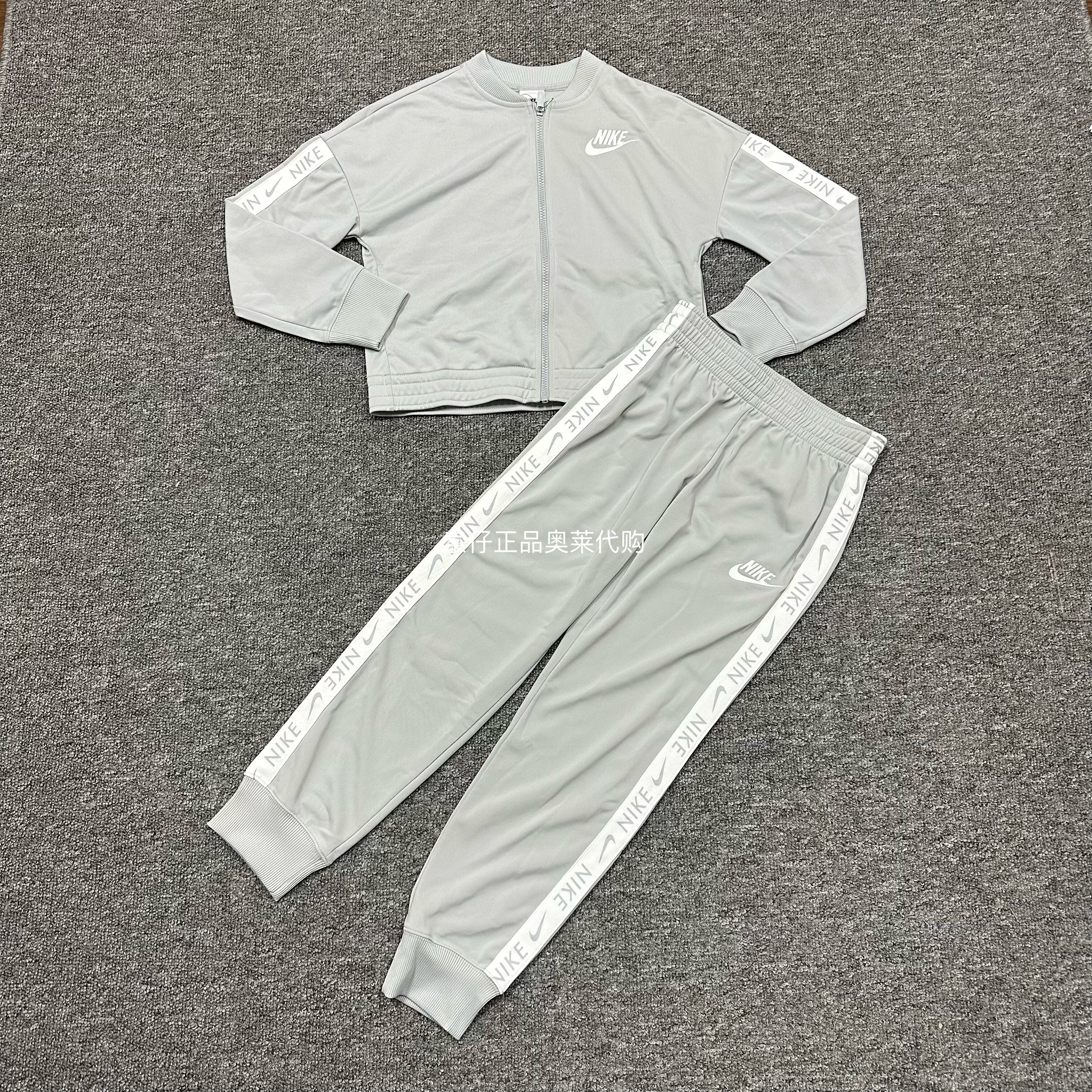 Nike/耐克 运动套装大童速干串标运动休闲印花长袖长裤CU8374-077