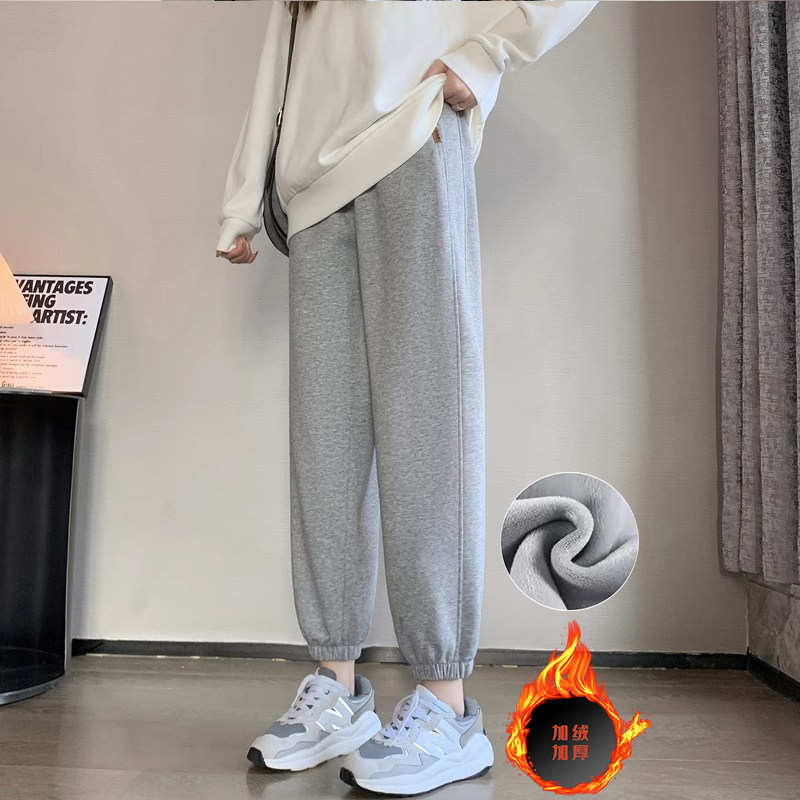 杭州四季青高端女装加绒阔腿裤美式卫裤宽松灯笼裤显瘦束脚运动裤,女装/女士精品,大码裤装,淘宝优惠券,粉丝福利购,淘宝优惠卷