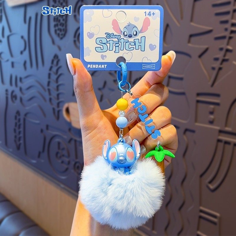 2026年新款史迪仔安琪毛绒玩偶汽车钥匙扣公仔书包挂件情侣史迪奇