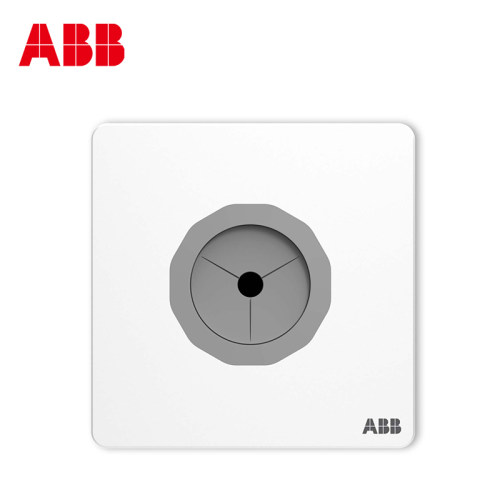 ABB穿线孔空白面板出线孔插座86型家用堵孔盖板白色金色灰色正品