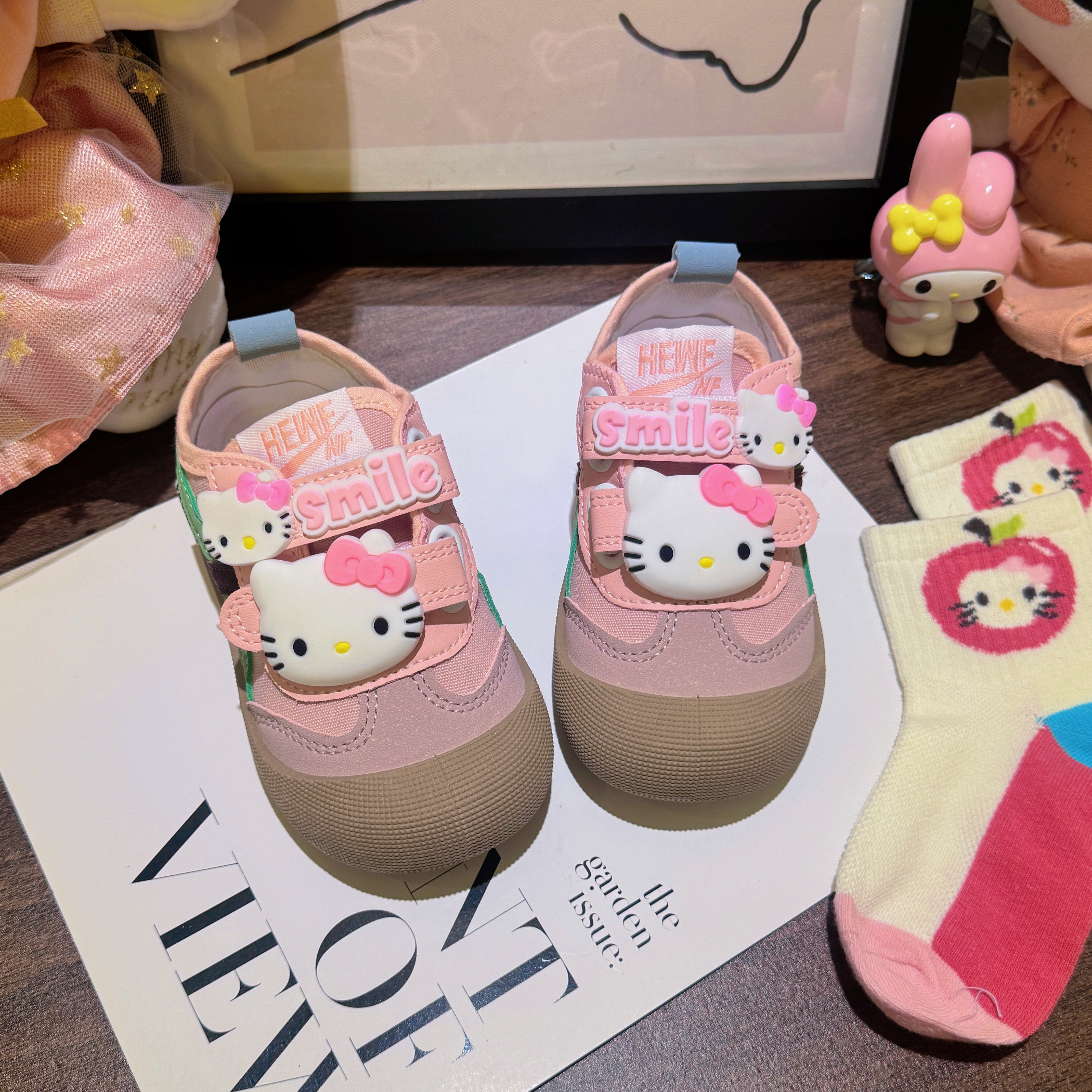 韩版女童幼儿园室内鞋宝宝帆布鞋