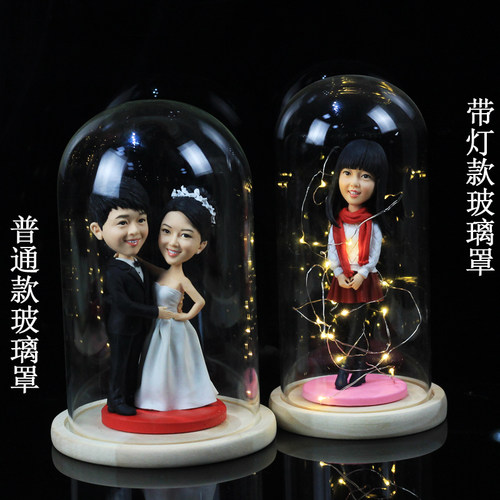 防尘罩定制相片订做婚庆泥人真人