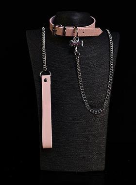 甜蜜辣酱「归属」小狗骨头项圈铃铛皮革puppy牵引绳小众设计K9