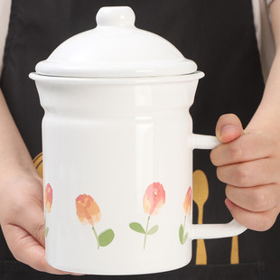 新品欧丽家珐琅装热油搪瓷厚实搪瓷油壶厨房储油罐家用油壶耐高温