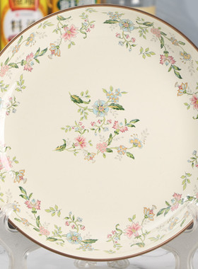 欧丽家搪瓷盘26-36cm搪瓷茶盘老式铁瓷盘果盘大盘鸡盘盘子家用