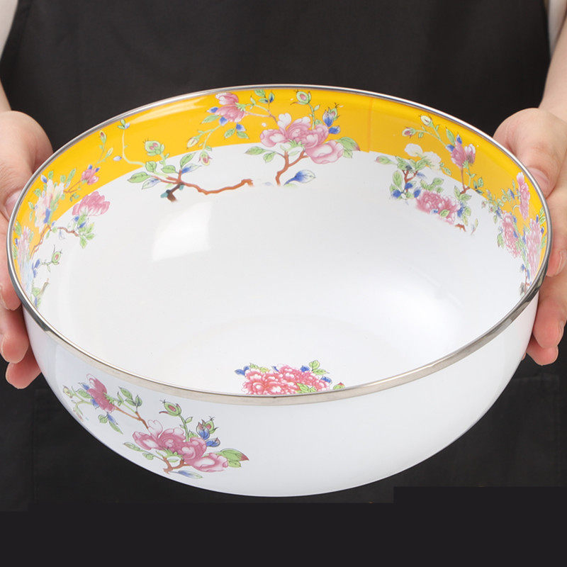 欧丽家珐琅搪瓷搪瓷碗搪瓷汤碗面碗老式复古怀旧铁瓷搅拌碗装肉馅,餐饮具,碗,淘宝优惠券,粉丝福利购,淘宝优惠卷