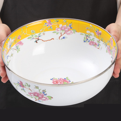欧丽家珐琅搪瓷搪瓷碗搪瓷汤碗面碗老式复古怀旧铁瓷搅拌碗装肉馅