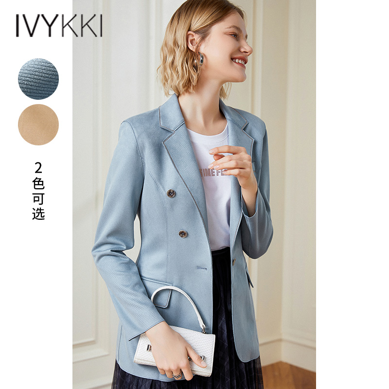 鹿皮短款职业上衣IVYKKI西装外套