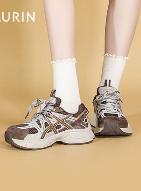 索兰厚底老爹鞋女2025秋冬新款户外百搭跑步运动休闲鞋25CY49282