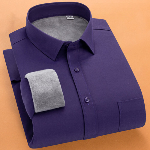 远东冬季加厚加绒保暖男士衬衫