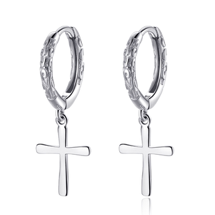 十字架耳环男士纯银耳钉2025新款爆款流苏长款复古耳圈女单只耳饰