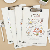 书写垫写字板文件夹酒店菜单夹办公文具画板试卷资料夹收纳夹 木板夹 冬日之前 本木初品联名