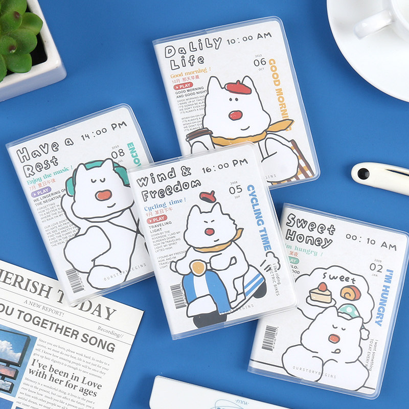 本木初品联名/慢时区 口袋胶套本 创意唯美可爱简约小清新办公学生便条本随身笔记本文具记事本日记本子a7