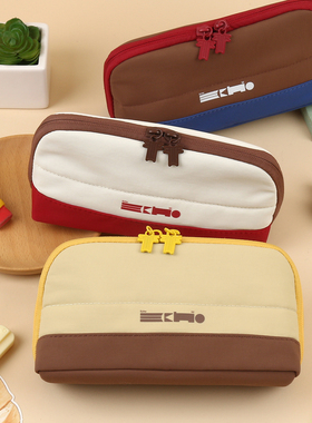 本木初品联名/echo文艺复兴 大容量复古拼色贝壳包创意唯美高颜值牛津布化妆包多功能桌面收纳包文具袋铅笔袋