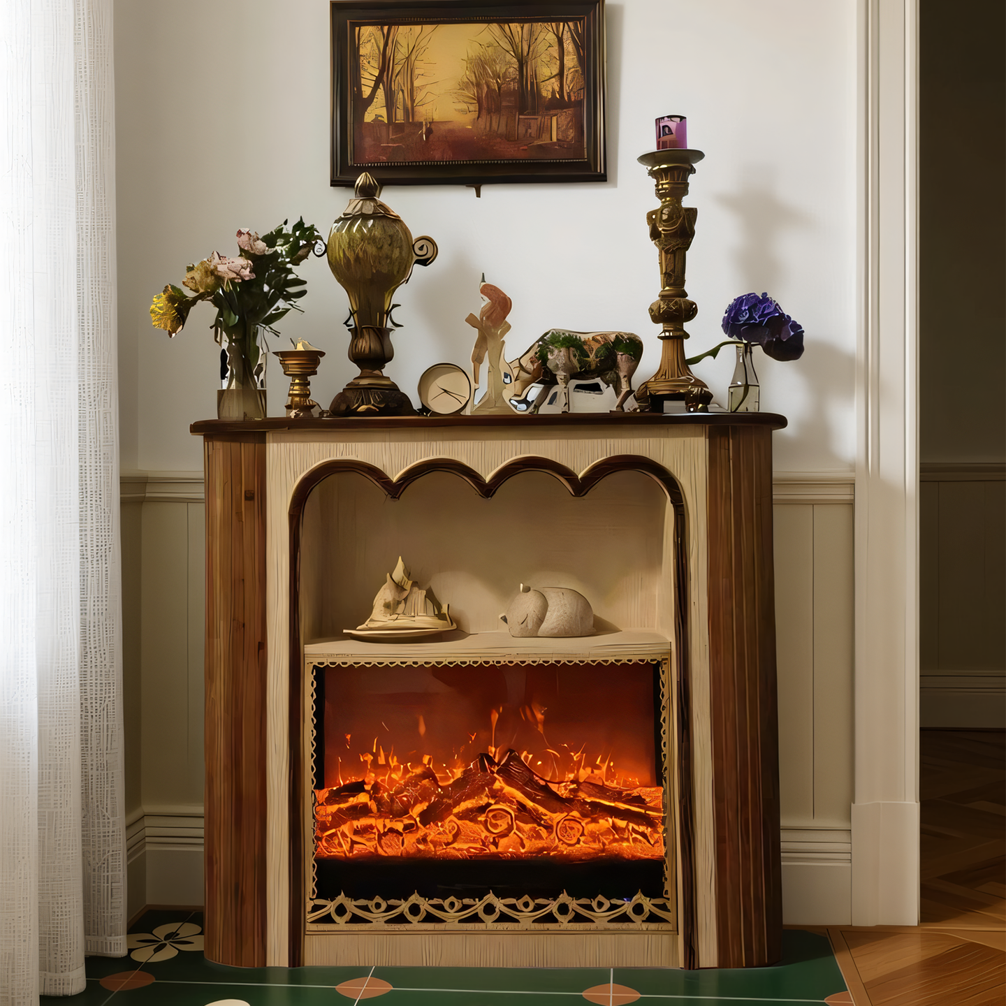 法式壁炉架客厅装饰防真火炉取暖靠墙家用实木复古别墅厅前案台柜,住宅家具,壁炉架/壁炉柜,淘宝优惠券,粉丝福利购,淘宝优惠卷
