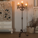 蜡台台面家居 婚纱拍摄蜡烛台摆件欧式 复古蜡烛烛台铁艺装 饰法式