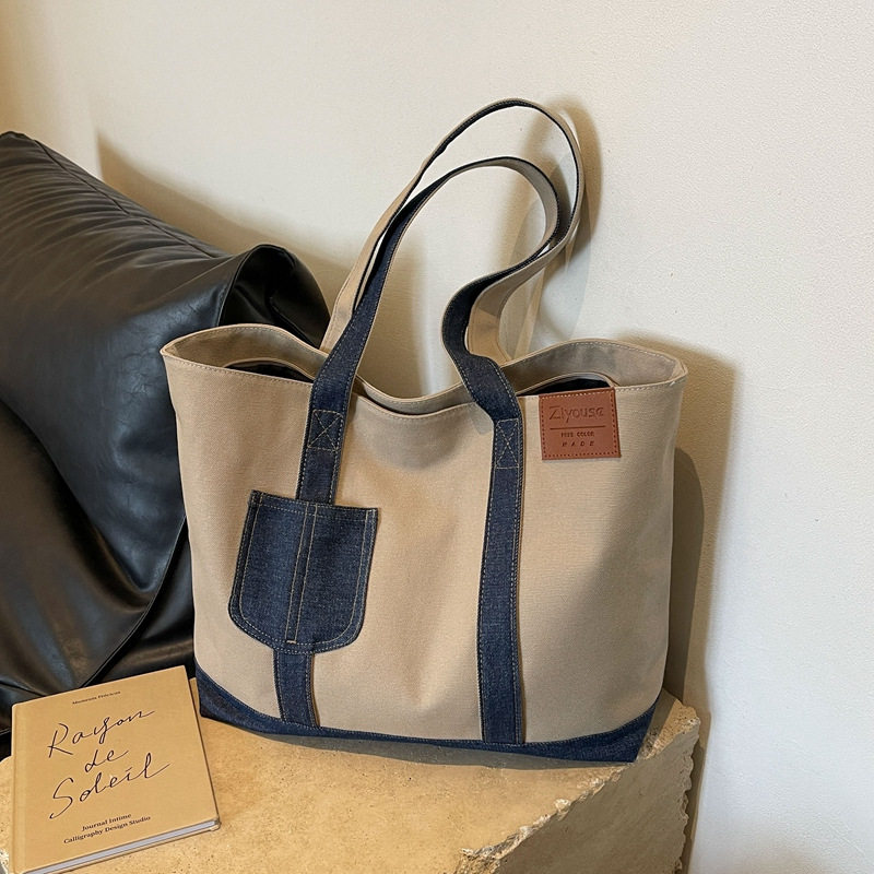 帆布大包手提包复古单肩包时尚女包女士手提袋大容量托特包女包