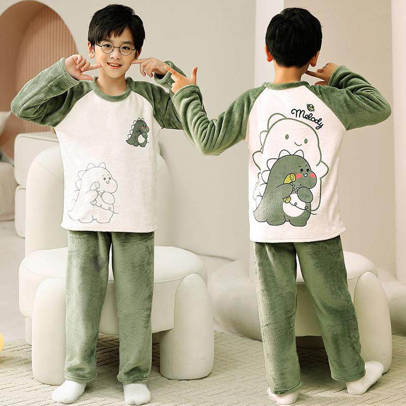 男童珊瑚绒睡衣秋冬装加绒加厚中大童可爱卡通家居服儿童保暖套装,童装/婴儿装/亲子装,家居服套装,淘宝优惠券,粉丝福利购,淘宝优惠卷