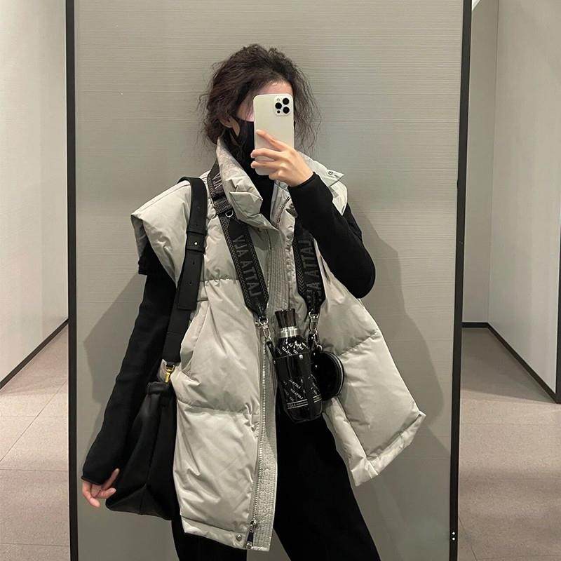 2024秋冬新款羽绒马甲女学院风欧货洋气马夹背心网红坎肩上衣外套,女装/女士精品,马夹,淘宝优惠券,粉丝福利购,淘宝优惠卷