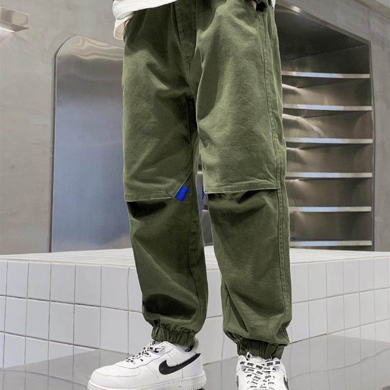 男式裤春秋季童装工装裤2025秋季新款男式学生中大号时尚童装休闲,童装/婴儿装/亲子装,裤子,淘宝优惠券,粉丝福利购,淘宝优惠卷