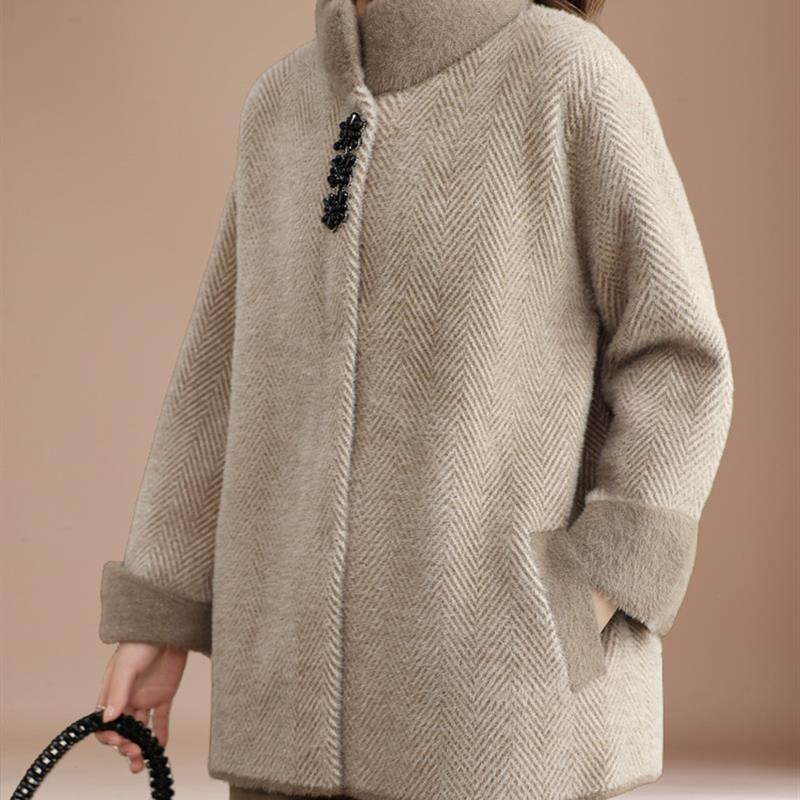 妈妈秋冬装时尚加厚装中老年妇女2025新款高贵春秋彷貂绒上衣,女装/女士精品,中老年女装,淘宝优惠券,粉丝福利购,淘宝优惠卷