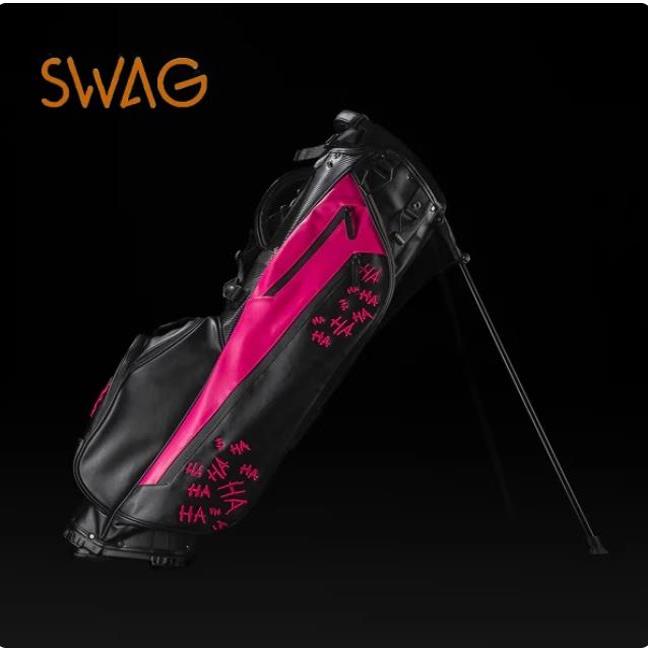 高尔夫球包黑粉色支架包SWAG轻便