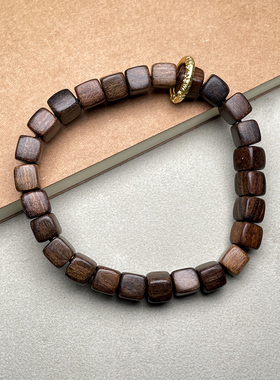 简约个性沉贵宝方糖方块金刚圈佛珠手串手链复古潮流文玩手链礼品