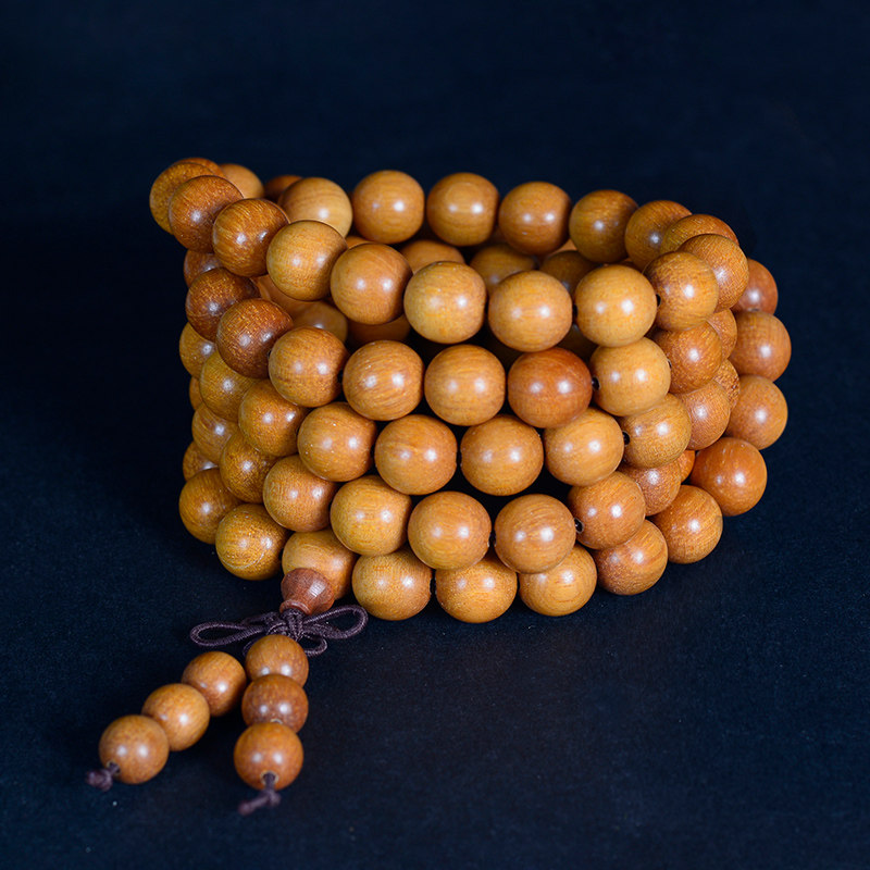 东加檀香新山檀香108颗沉水老料檀香佛珠念珠手链文玩手串把玩