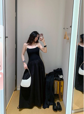 IUIU阿晶家 本期bi入温柔限定 拼接吊带连衣裙女初秋气质薄款裙子