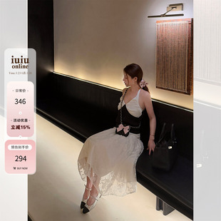 IUIU阿晶家「paris千金」法式 温柔气质半身裙女高级感假两件裙子
