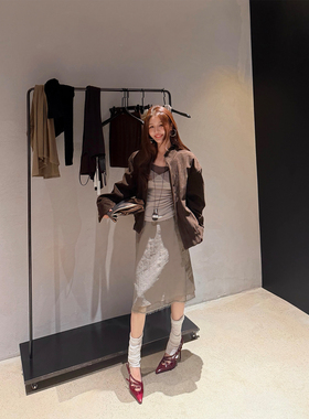 IUIU阿晶家「韩女法则」好穿好搭定染半身裙高腰显瘦设计感裙子