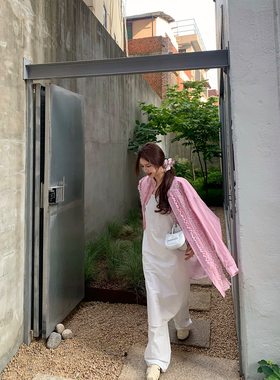 IUIU阿晶家【阿晶私服线】定制面料手工花边衬衫中长款重工上衣