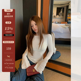 IUIU阿晶家 「极简天花板」圆领针织修身内搭简约打底上衣女秋