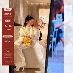 IUIU阿晶家「自洽小香套装」短款宽松外套设计感微喇裤两件套