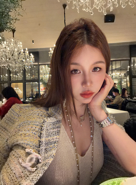 IUIU阿晶家「本期主推！私服」定制面料香香外套女气质编织亮丝