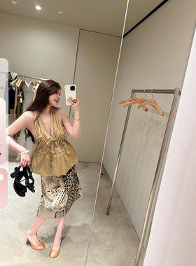 IUIU阿晶家 限量系列 小众先锋挂脖女夏季新款性感无袖吊带背心