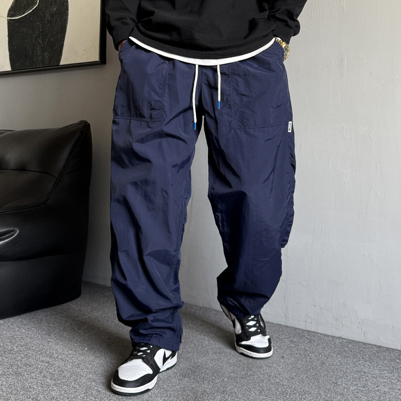 春季美式休闲痞帅户外大口袋工装裤男直筒宽松抽绳百搭阔腿裤子潮,男装,休闲裤,淘宝优惠券,粉丝福利购,淘宝优惠卷