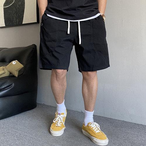 痞帅大口袋工装短裤男宽松