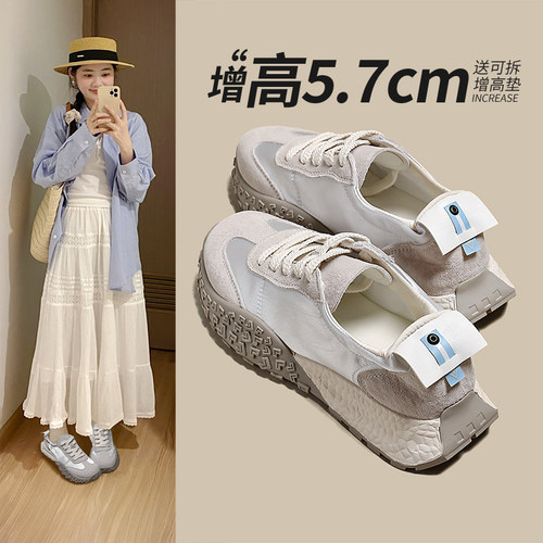 FOXER复古厚底德训鞋女2026