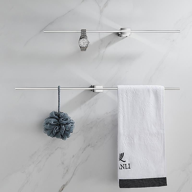 慕尼极简免打孔304不锈钢毛巾架